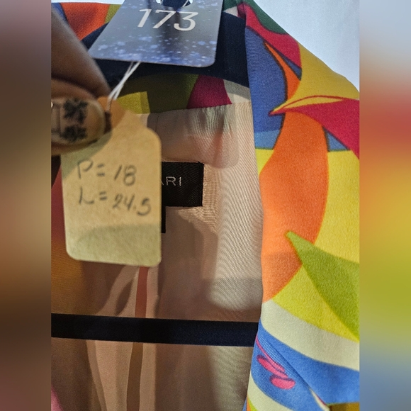 #173 Tahari Multicolored Size 6 Blazer EUC - Picture 5 of 5